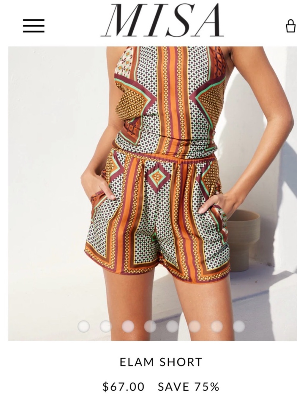 MISA Printed Elam Short - Multi Color